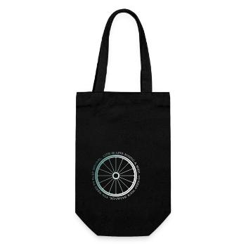Gravel, Mountainbike, Leidenschaft, Radfahren - Geschenkbeutel für Flaschen - Schwarz - Vorne