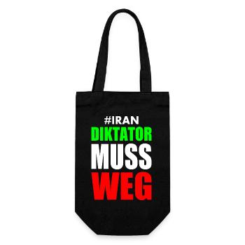diktator muss weg iran - Geschenkbeutel für Flaschen - Schwarz - Vorne