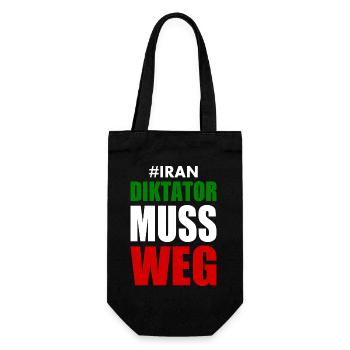 diktator muss weg iran - Geschenkbeutel für Flaschen - Schwarz - Vorne
