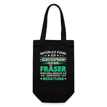 Ich führe Selbstgespräche - Oberflächen, F Edition - Geschenkbeutel für Flaschen - Schwarz - Vorne