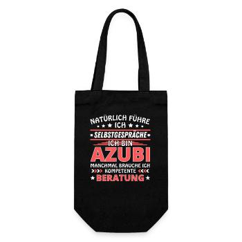 Ich führe Selbstgespräche - Azubi Edition - Geschenkbeutel für Flaschen - Schwarz - Vorne