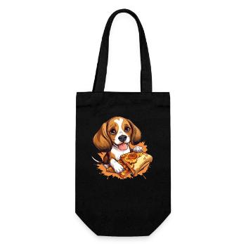 Beagle amateur de pizza : irrésistiblement sucré - Sac à bouteille - noir - Devant