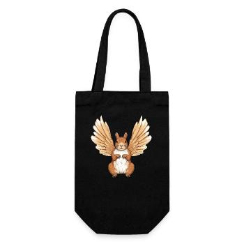Mignon design d’ange lapin - Sac à bouteille - noir - Devant