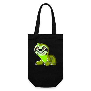 Drôle Halloween paresseux zombie dessin animé - Sac à bouteille - noir - Devant
