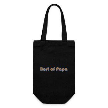 ALLES GUTE ZUM GEBURTSTAG, PAPA. PAPA. VATERTAG. VATER - Geschenkbeutel für Flaschen - Schwarz - Vorne