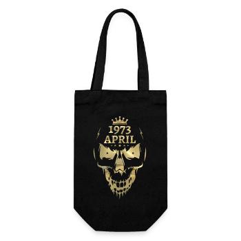April 1973 Totenkopf Gold - Geschenkbeutel für Flaschen - Schwarz - Vorne