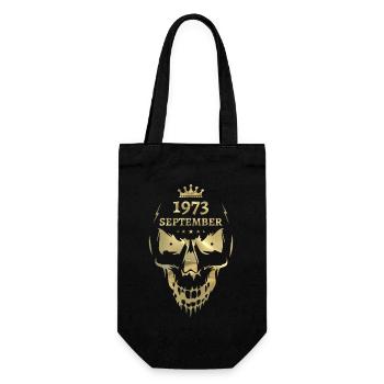 September 1973 Totenkopf Gold - Geschenkbeutel für Flaschen - Schwarz - Vorne