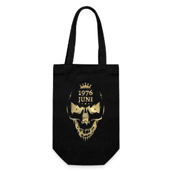 Juni 1976 Totenkopf Gold - Geschenkbeutel für Flaschen - Schwarz - Vorne