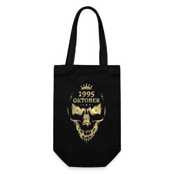 Oktober 1995 Totenkopf Gold - Geschenkbeutel für Flaschen - Schwarz - Vorne