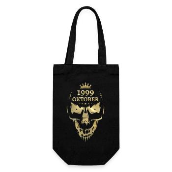Oktober 1999 Totenkopf Gold - Geschenkbeutel für Flaschen - Schwarz - Vorne