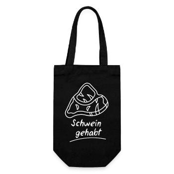 Pig Had Lucky Disc - Gift Bag for Bottles - black - Front