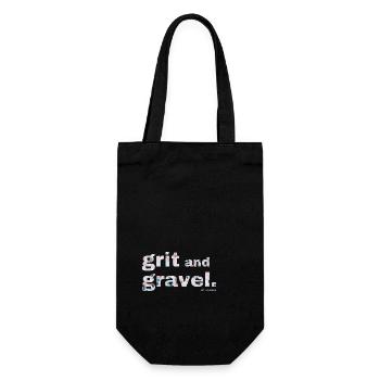 Gravel, Mountainbike, Leidenschaft, Radfahren - Geschenkbeutel für Flaschen - Schwarz - Vorne