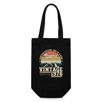 Février né 1976 47ème anniversaire cadeau homme - Sac à bouteille - noir - Devant