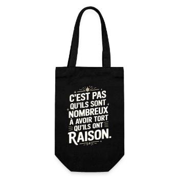 C'est pas qu'ils sont nombreux à avoir tort - Sac à bouteille - noir - Devant