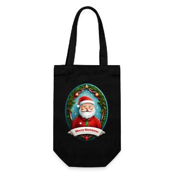 Santa Claus - Gift Bag for Bottles - black - Front