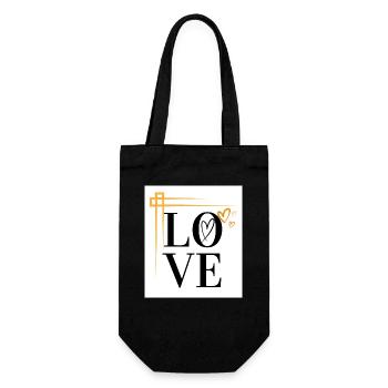 Love yourself - Gift Bag for Bottles - black - Front