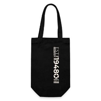 75th Birthday Man Original June Year 1948 - Gift Bag for Bottles - black - Front