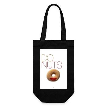 donuts lips - Gift Bag for Bottles - black - Front