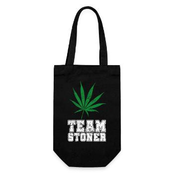 Team Stoner vintage white - Gift Bag for Bottles - black - Front