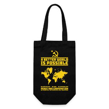 Un monde (communiste) meilleur - Sac à bouteille - noir - Devant