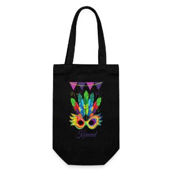 Karneval Fasching Karneval Kostüm - Geschenkbeutel für Flaschen - Schwarz - Vorne