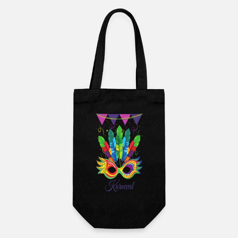 Mardi Gras Mardi Gras Carnival Costume - Gift Bag for Bottles - black
