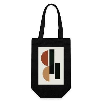 modern art, Balance - Geschenkbeutel für Flaschen - Schwarz - Vorne