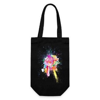 Rose Fleur Fleur Fleur Color Splash - Sac à bouteille - noir - Devant