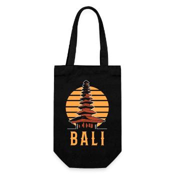 Bali Indonesien - Geschenkbeutel für Flaschen - Schwarz - Vorne