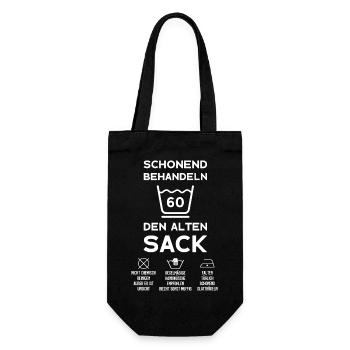 60. GEBURTSTAG JAHRGANG 1963 60 JAHRE ALTER SACK - Geschenkbeutel für Flaschen - Schwarz - Vorne
