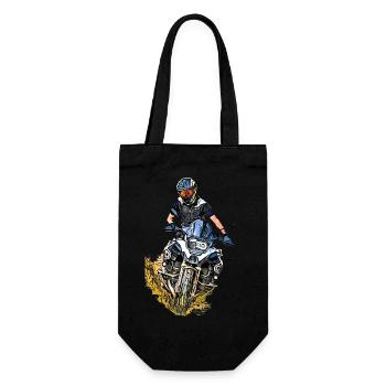 Poster Motocross - Geschenkbeutel für Flaschen - Schwarz - Vorne