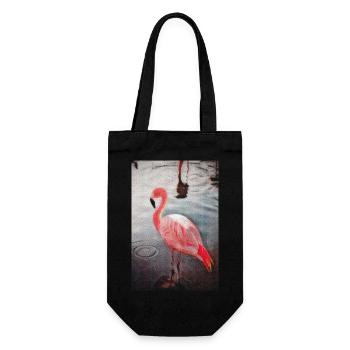 Vintage Flamingo Painting, Birds Lover Gift Ideas - Sac à bouteille - noir - Devant