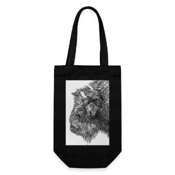 Wisent bw D4N3127 - Geschenkbeutel für Flaschen - Schwarz - Vorne