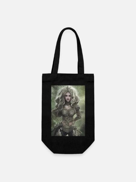 Fille guerrière fantastique - Sac à bouteille - noir