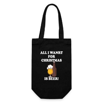 Design for real beer fanatics - Gift Bag for Bottles - black - Front