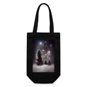 Arbre de Noël peint - Sac à bouteille - noir - Devant