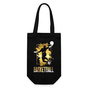 Basketball Basketball Player Dunking Gold Splash - Gift Bag for Bottles - black - Front