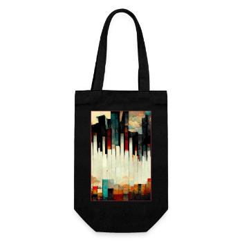 Astract Land of Piano - Geschenkbeutel für Flaschen - Schwarz - Vorne