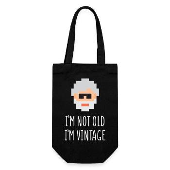 I'm Not Old I'm Vintage - Gift Bag for Bottles - black - Front