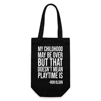My childhood may be over but... - Gift Bag for Bottles - black - Front