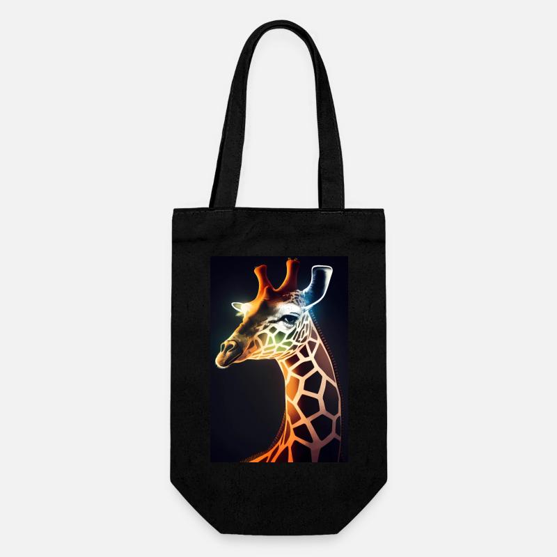 Exotic giraffe - Gift Bag for Bottles - black