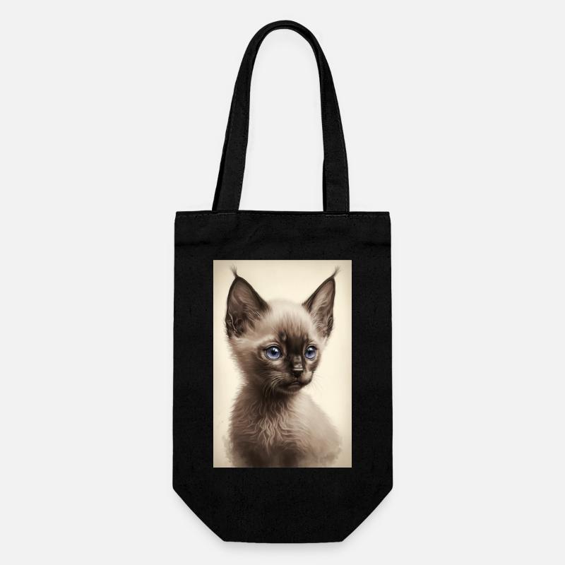 Siamese kitten - Gift Bag for Bottles - black