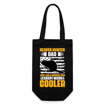 Awesome Beaver Hunter Dad Definition A Beaver - Gift Bag for Bottles - black - Front