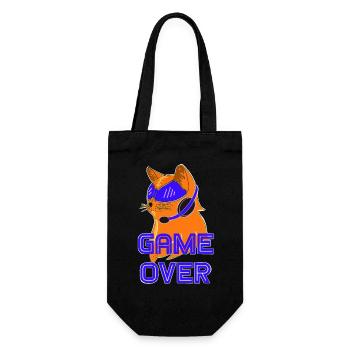 GAMER CAT - Game over - Jeux - Katze - Sac à bouteille - noir - Devant