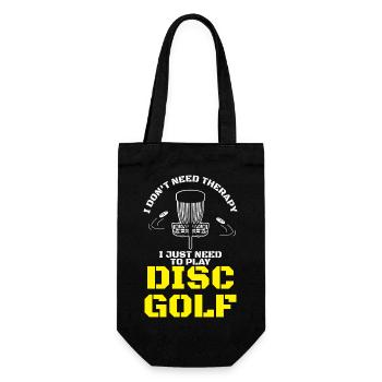 I Don't Need Therapy I Just Need To Play Disc Golf - Geschenkbeutel für Flaschen - Schwarz - Vorne