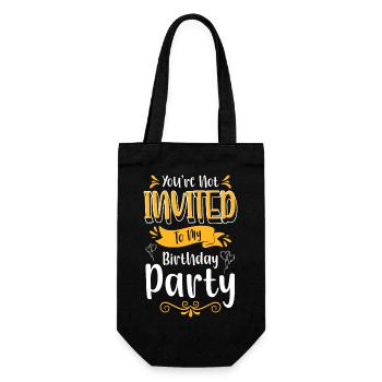 Celebration Funny - Gift Bag for Bottles - black - Front