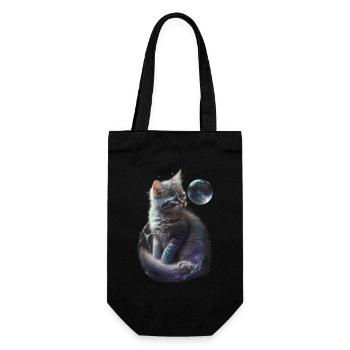 kitten cat animal - Gift Bag for Bottles - black - Front
