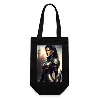 nice Warrior Girl - Geschenkbeutel für Flaschen - Schwarz - Vorne