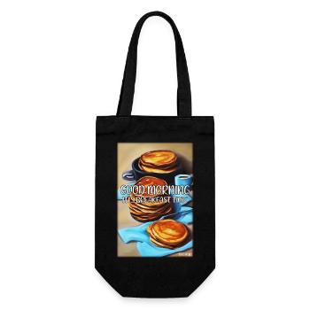 Bonjour, c’est l’heure du petit-déjeuner - Pfannekuchen - Sac à bouteille - noir - Devant
