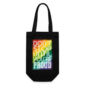 NE VOUS ARRÊTEZ PAS JUSQU’À CE QUE VOUS SOYEZ FIER Rainbow LGBTQ+ - Sac à bouteille - noir - Devant